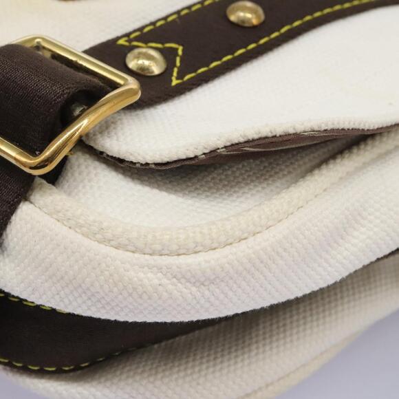 LOUIS VUITTON Antigua Buzas PM Shoulder Bag Canvas White M40042 - Picture 9 of 16